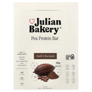 חטיף חלבון אפונה דארק שוקולד - 12 יחידות Julian Bakery