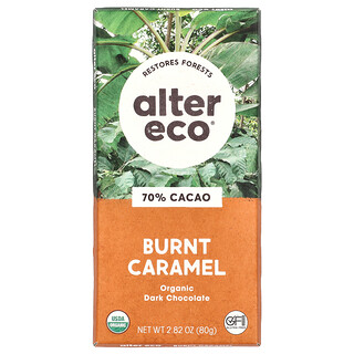 חטיף שוקולד מריר אורגני Alter Eco - קרמל שרוף