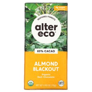 חטיף שוקולד מריר אורגני Alter Eco - שקדים