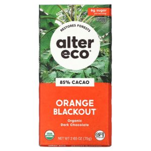 חטיף שוקולד מריר אורגני Alter Eco - תפוז 85%