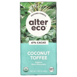 חטיף שוקולד מריר אורגני קוקוס טופי Alter Eco