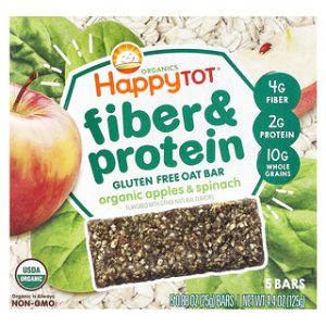 חטיף שיבולת שועל אורגני תפוח וספינאץ' - Happy Tot