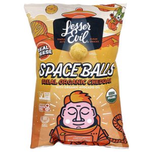חטיפי LesserEvil Space Balls צ'דר אורגני - 142 גרם