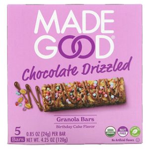 חטיפי גרנולה MadeGood מצופים שוקולד - טעם עוגת יום הולדת