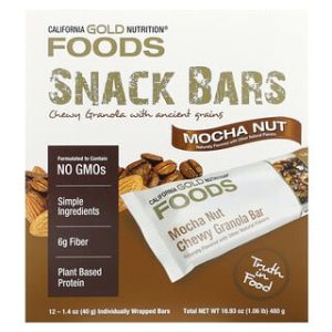 חטיפי גרנולה מוקה-אגוז California Gold Nutrition