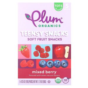 חטיפי פירות רכים- Plum Organics- לתינוקות 12+ חודשים