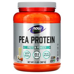 חלבון אפונה NOW Foods טעם וניל טופי - 907 גרם