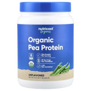 חלבון אפונה אורגני Nutricost - 454 גרם - לא בטעם