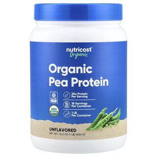 חלבון אפונה אורגני Nutricost - 454 גרם - לא בטעם