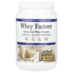 חלבון מי גבינה Grass Fed - Natural Factors וניל 12oz