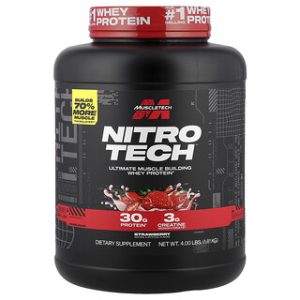 חלבון מי גבינה Nitro-Tech MuscleTech- תות 1.81 ק"ג