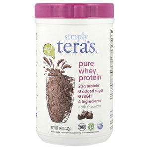 חלבון מי גבינה Simply Tera's - טעם שוקולד מריר - 340 גרם