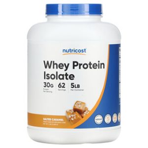 חלבון מי גבינה מבודד - Nutricost Salted Caramel 2.268 ק"ג