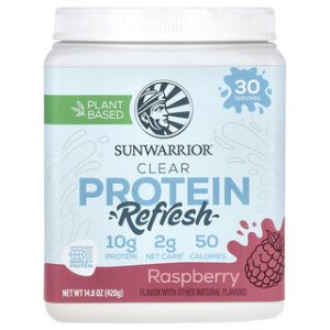 חלבון צמחי Sunwarrior Raspberry - משקה צלול 420 גרם