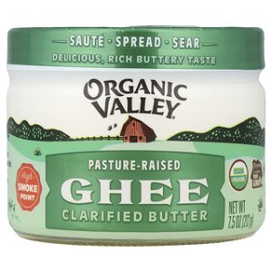 חמאה מזוקקת Ghee Organic Valley 212 גרם - טבעי
