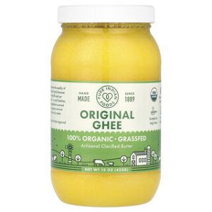 חמאה מזוקקת אורגנית Ghee , Pure Indian Foods 425g