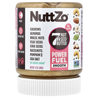 חמאת אגוזים וזרעים Nuttzo Power Fuel- חלקה- 340 גרם
