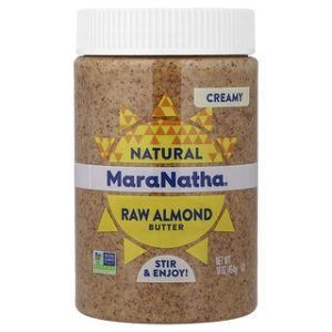 חמאת שקדים טבעית MaraNatha - קרמי - 454 גרם