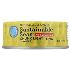 טונה במים ללא מלח - Sustainable Seas 142 גרם