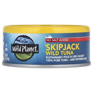 טונה סקיפג'ק פראי Wild Planet - ללא מלח - 142 גרם