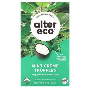 טראפלס מנטה אורגני Alter Eco - שוקולד מריר 120 גרם