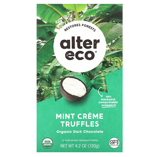טראפלס מנטה אורגני Alter Eco - שוקולד מריר 120 גרם