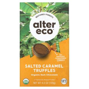 טראפלס קרמל מלוח אורגני - Alter Eco - שוקולד מריר