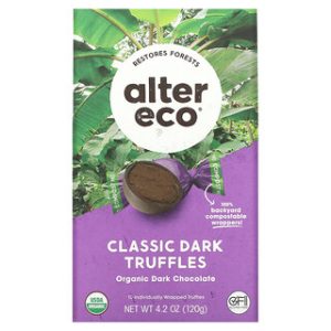 טראפלס שוקולד מריר אורגני Alter Eco - 120 גרם