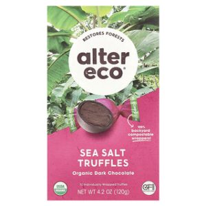 טראפלס שוקולד מריר אורגני מלח ים - Alter Eco