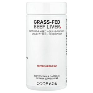כבד בקר מזוקק Grass-Fed - Codeage 180 כמוסות
