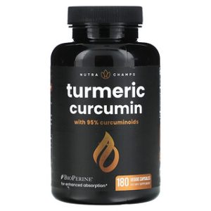 כורכום כורכומין NutraChamps - 180 כמוסות טבעוניות