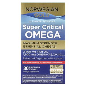 כמוסות אומגה 3 חזקות , Renew Life Norwegian Gold
