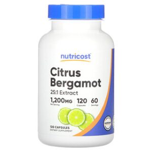 כמוסות ברגמוט הדרים Nutricost - 120 כמוסות 600 מ"ג