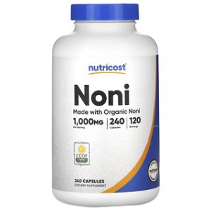 כמוסות נוני Nutricost - 240 כמוסות 500 מ"ג