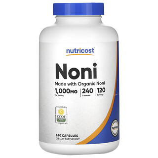 כמוסות נוני Nutricost - 240 כמוסות 500 מ"ג