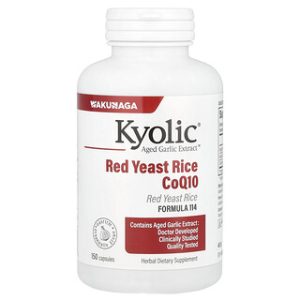 כמוסות שום Kyolic 114, אורז אדום + CoQ10 - 150 כמוסות