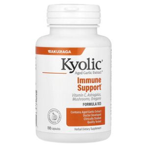 כמוסות תמצית שום מיושן Kyolic 103 - תמיכה חיסונית