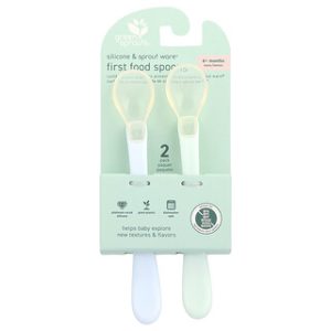 כפיות סיליקון לתינוק Green Sprouts - 2 יח' - 6+ חודשים