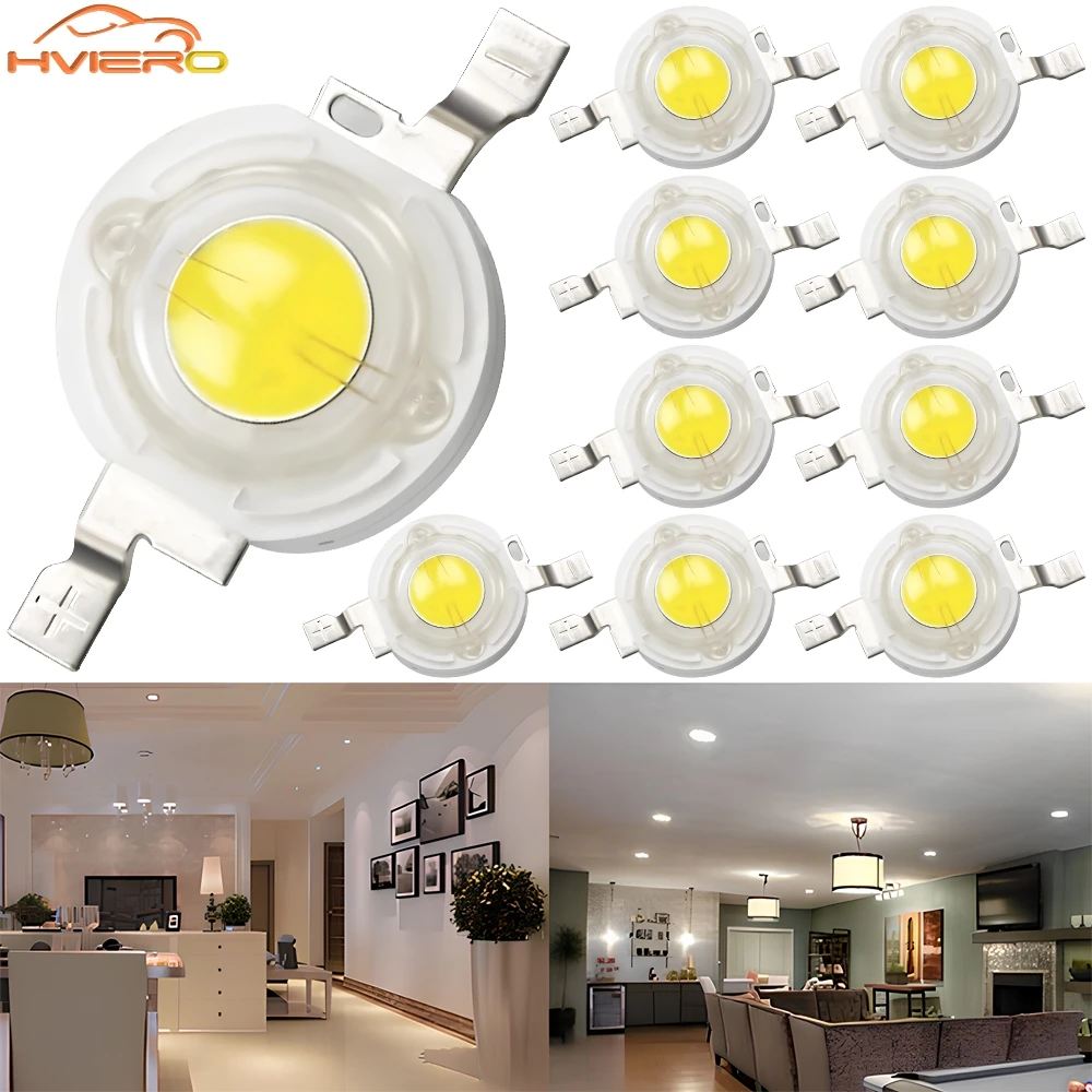 לדים SMD עוצמתיים 3V - 10 יחידות - לבן אדום ירוק כחול