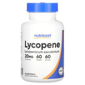 ליקופן Nutricost 20 מ"ג - 60 כמוסות רכות - נוגדי חמצון