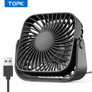 מאוורר נייד קומפקטי 4 אינץ' USB - לקמפינג ולשולחן