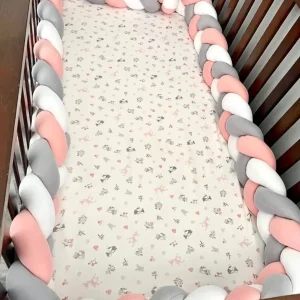 מגן מיטת תינוק - קליעת צמה לתינוקות , 1-4 מטר