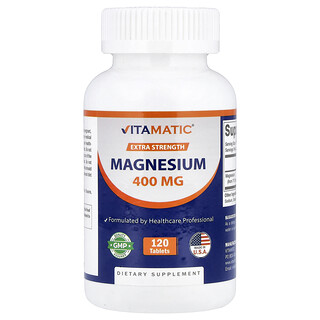 מגנזיום 400 מ"ג - 120 טבליות Vitamatic - תוסף תזונה