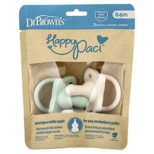מוצץ Dr. Browns HappyPaci לתינוק - 3 יח' - 0-6 חודשים