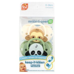 מוצצים לתינוק RaZbaby - דובי פנדה וצלף - 2 יח'
