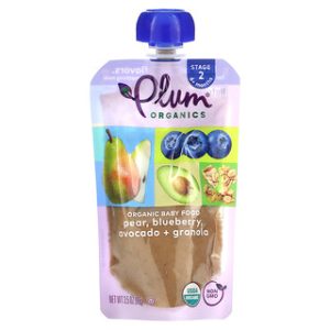 מזון תינוקות אורגני 6+ חודשים - אגס, אוכמניות ועוד