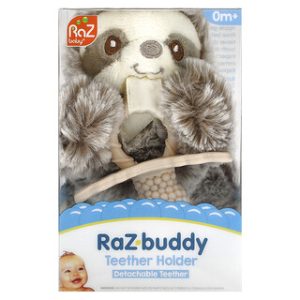 מחזיק מוצץ RaZbaby עם מוצץ נשלף- 0 חודשים- דובי