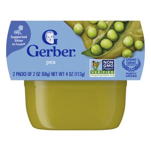 מחיות Gerber אפונה- 1st Foods- 2 יח׳- לתינוק