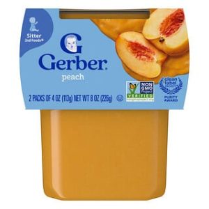 מחיות פירות - אפרסק Gerber 2nd Foods Sitter 2 יחידות