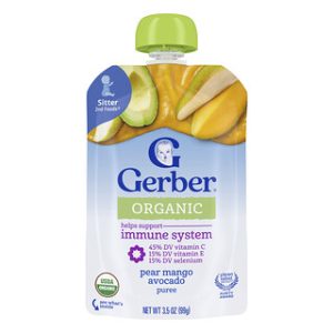 מחית Gerber אגס מנגו אבוקדו - 2nd Foods - אורגני